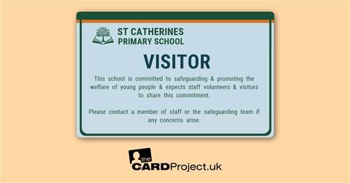 Primary School Visitor Card Forest Tangerine